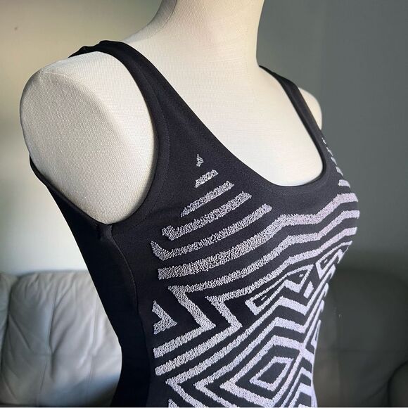 Miss Selfridge Bodycone Mini Dress Sz 6 BLD Black Cocktail Party Thick Shaping - Picture 11 of 16